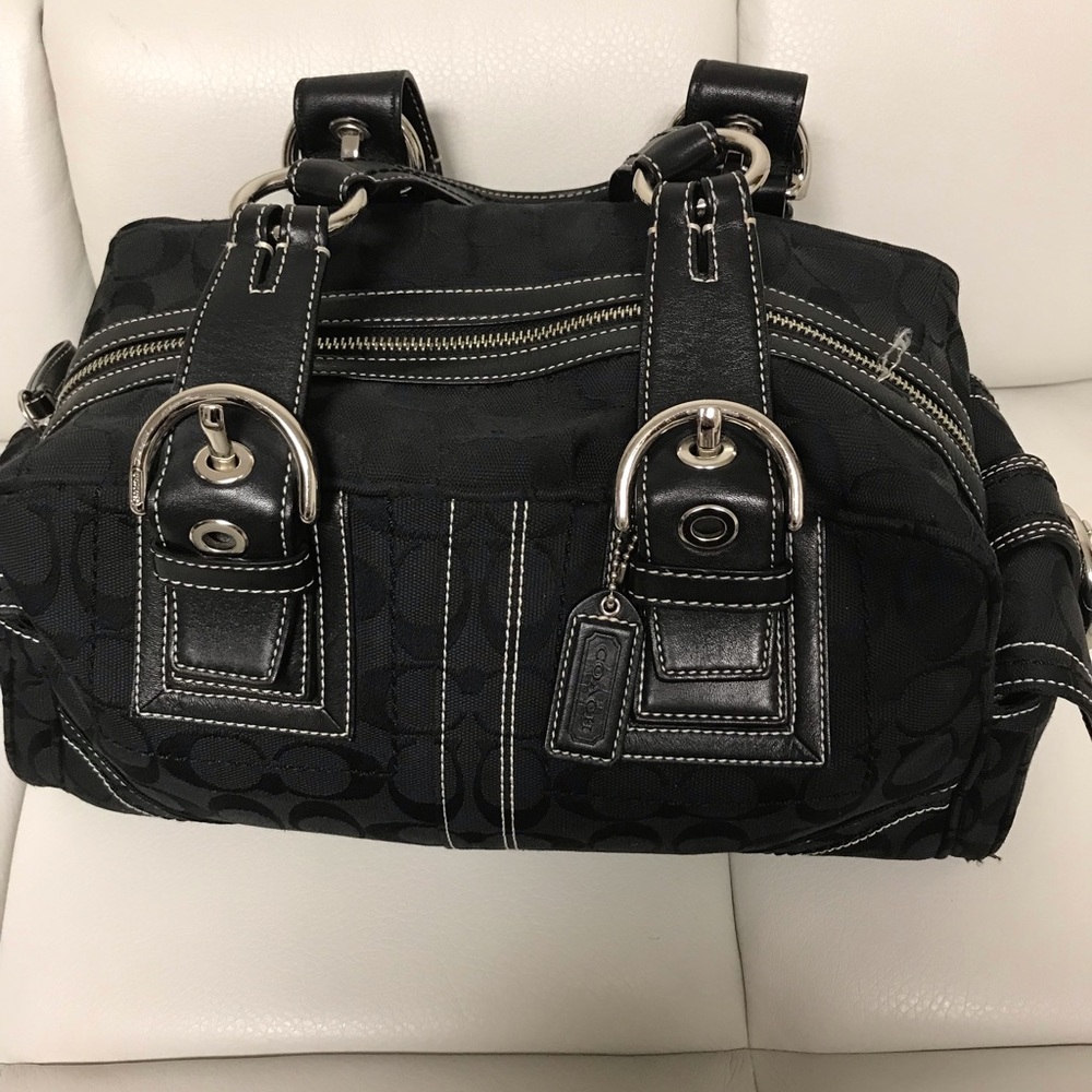 Authentic black coach bag